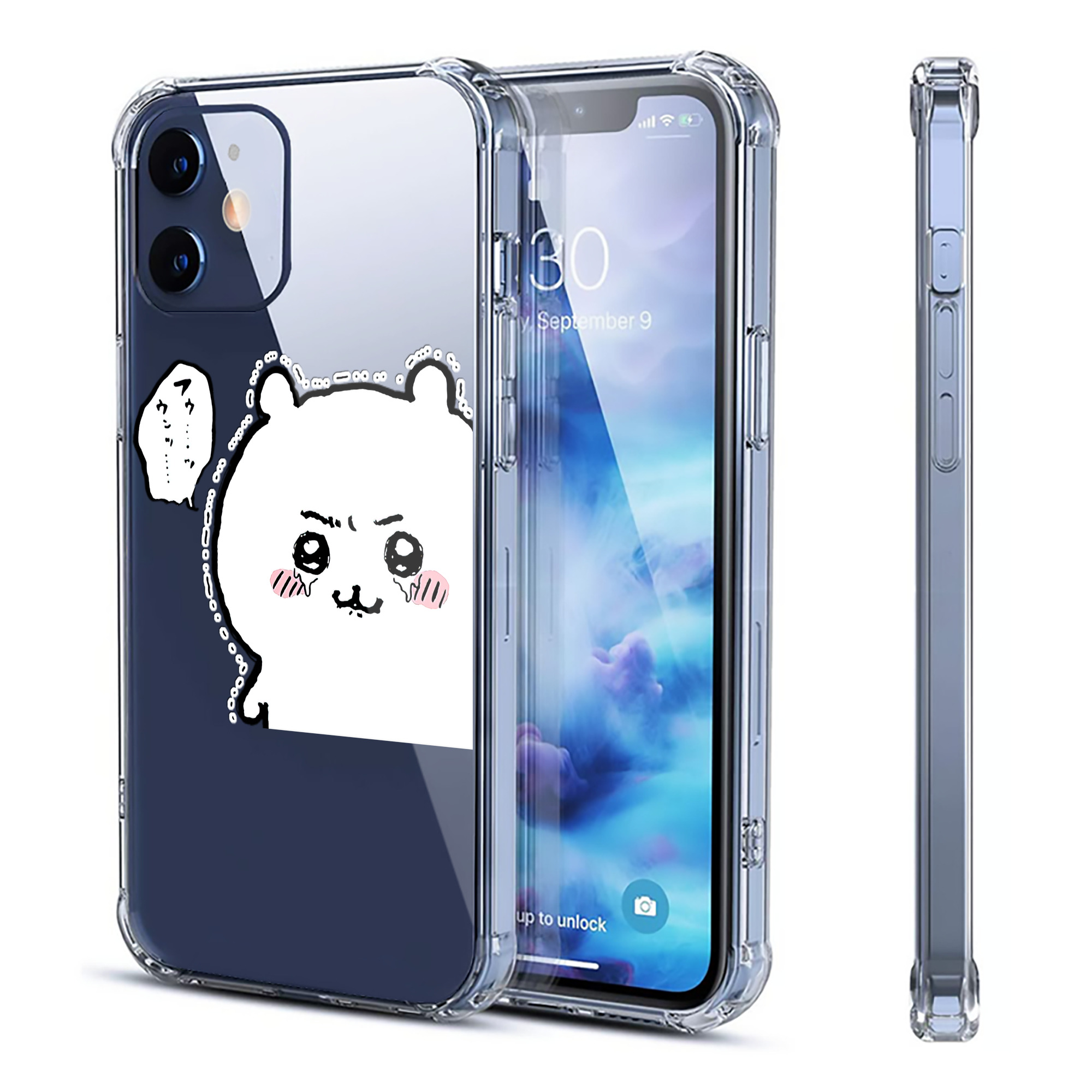 （画像用） ちいかわ ちいかわ Chii-kawa chiikawa 【iPhone 12シリーズ対応】透明スマホケース（クリアソフトケース）
